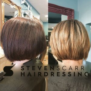 short and chic hair cuts at steven scarr hair salon in durham