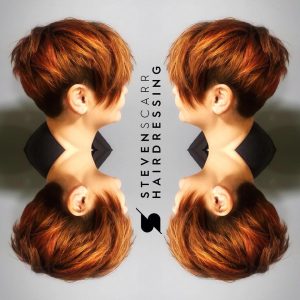 short and chic hair cuts at steven scarr hair salon in durham